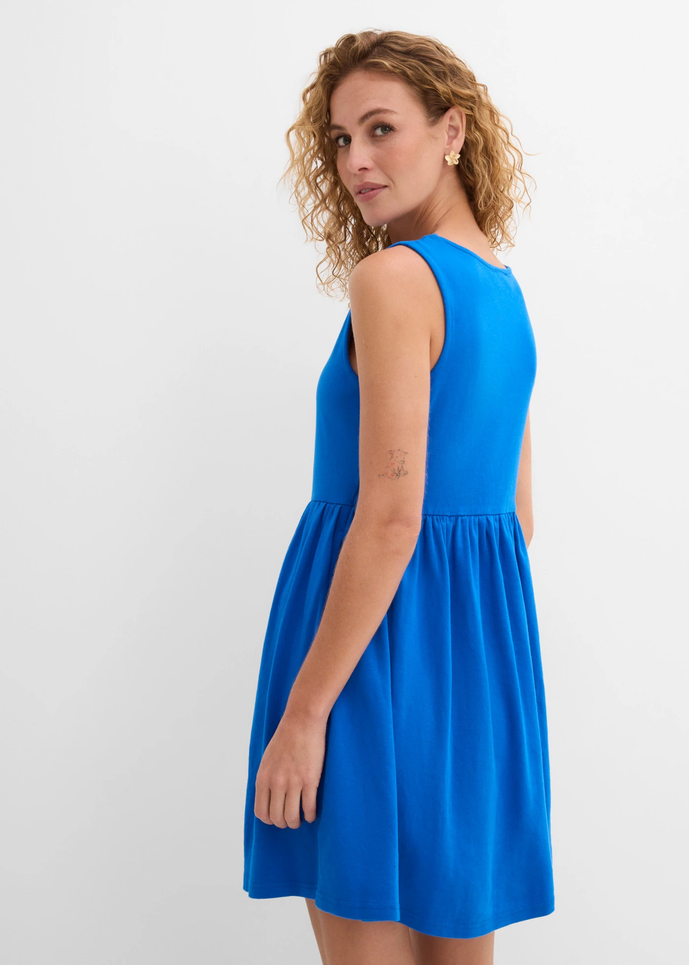 Shirtjurk met zakken van katoen • azuurblauw • bonprix online shop