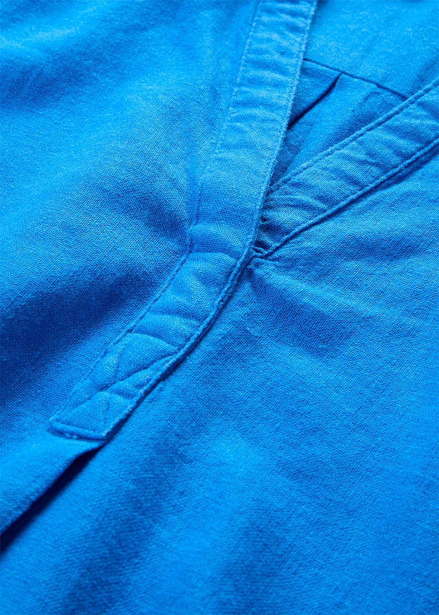 Blouse manches 3/4 en lin mélangé • bleu azur • product-page.page-title-suffix