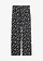 Pantaloni palazzo din material cu viscoză, culoare: negru floral