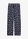 Pantaloni palazzo din material cu viscoză, culoare: bleumarin înflorat