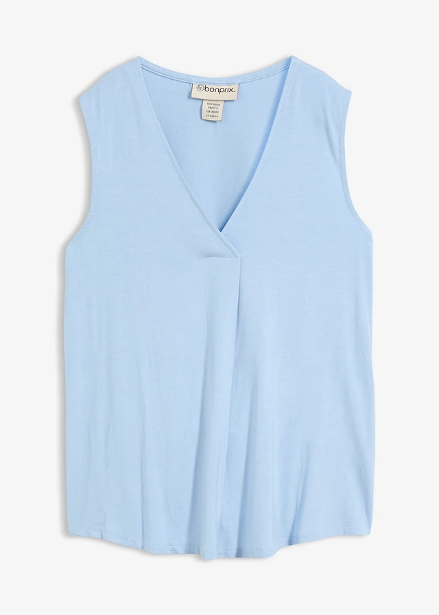 Top in een zachte viscosemix • lichtblauw • bonprix online shop