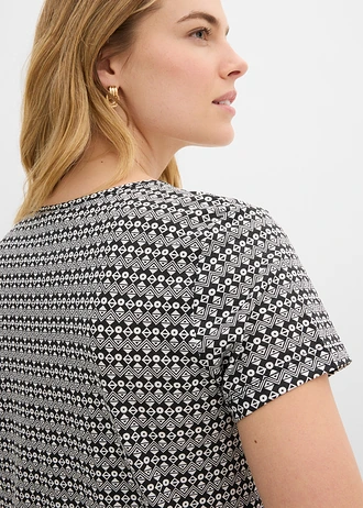 Shirt van katoen • zwart grafische print • bonprix online shop