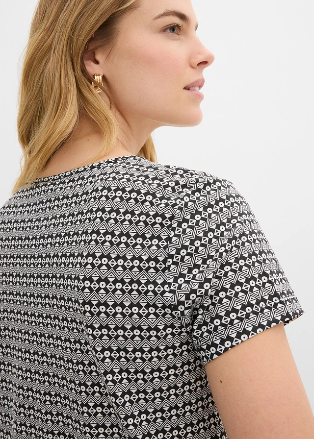 Shirt van katoen • zwart grafische print • product-page.page-title-suffix