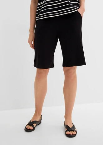 Jersey bermuda, Kleur: zwart