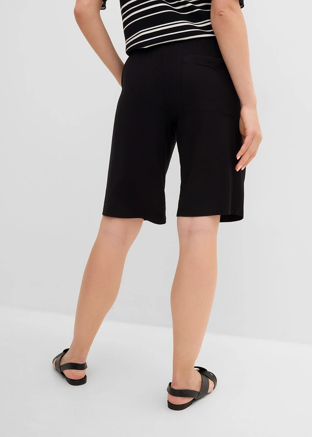 Jersey bermuda, Kleur: zwart