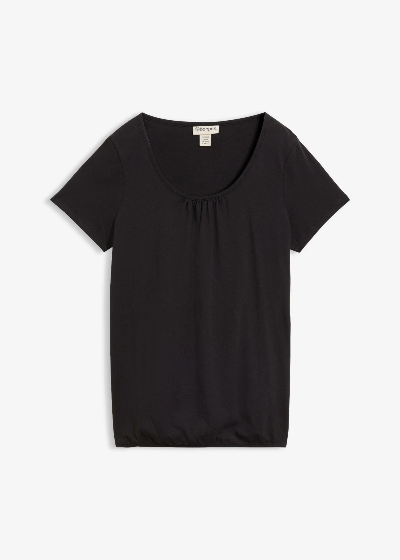 Katoenen shirt, korte mouw • zwart • bonprix online shop