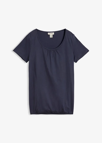 Katoenen shirt, korte mouw, Kleur: donkerblauw