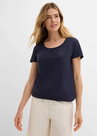 T-shirt 100% coton • bleu foncé • Boutique bonprix