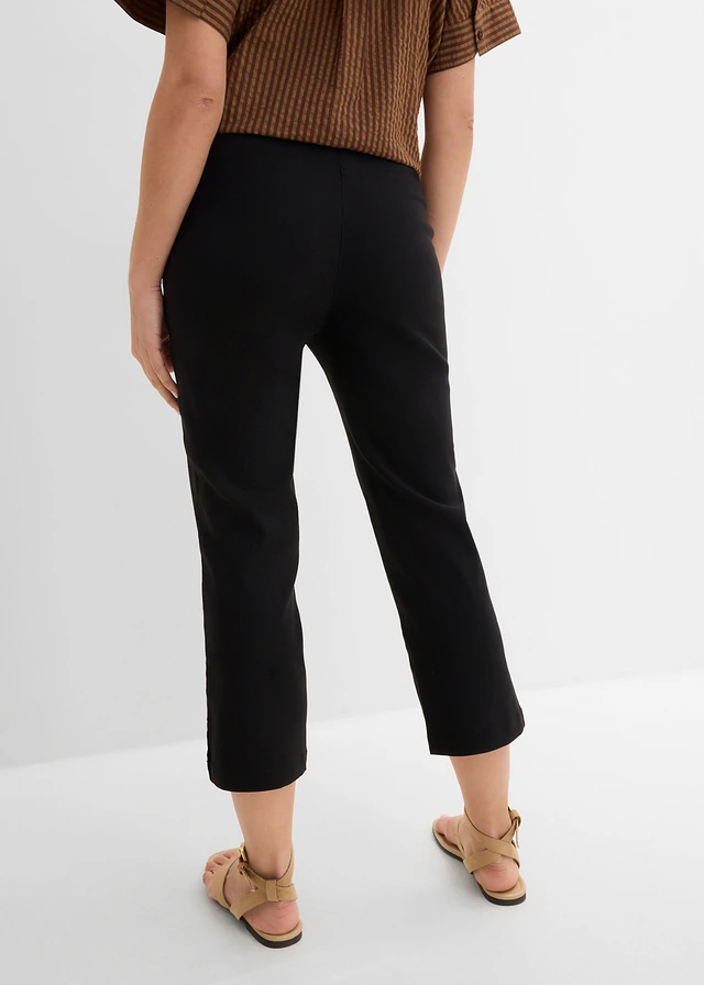 7/8 bengaline broek met comfortband • zwart • product-page.page-title-suffix