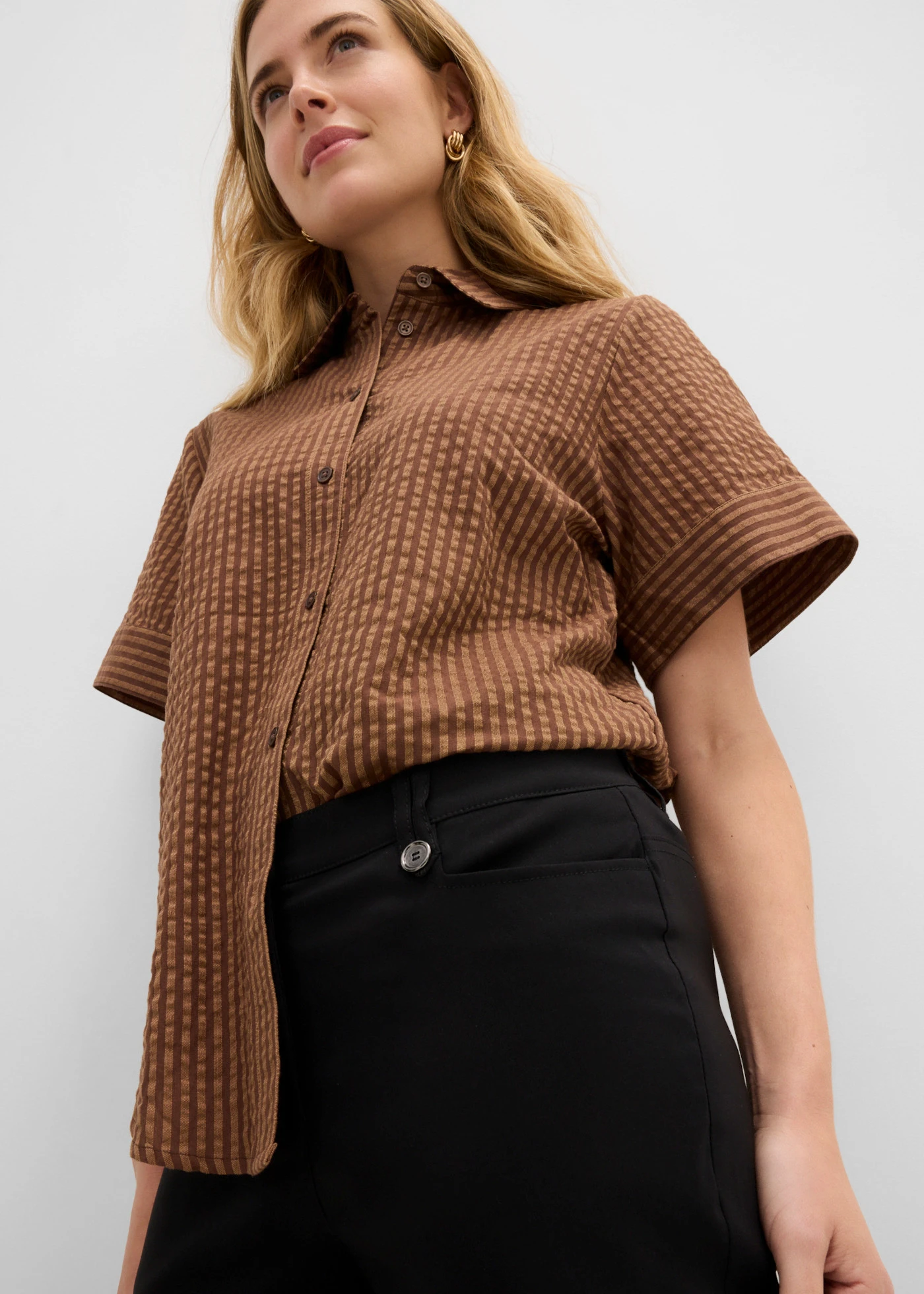 7/8 bengaline broek met comfortband • zwart • bonprix online shop