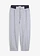 Pantalon 7/8 en lin mélangé, Couleur: bleu foncé-blanc rayé