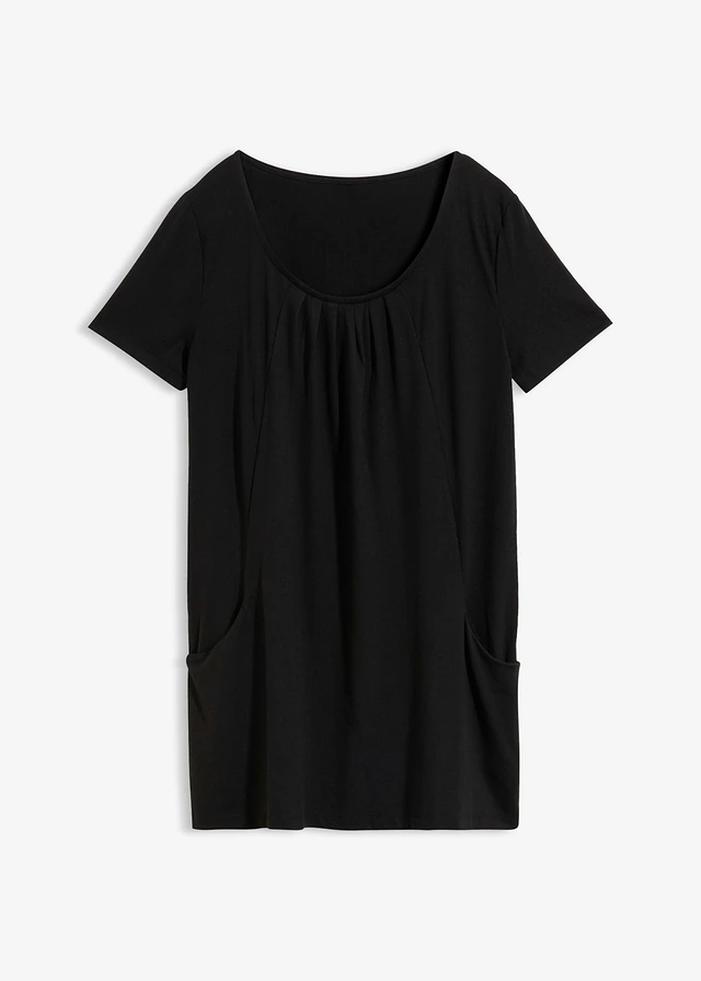 Longshirt met viscose • zwart • bonprix online shop