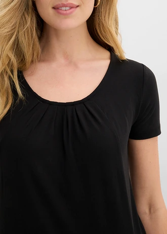 Longshirt met viscose • zwart • bonprix online shop