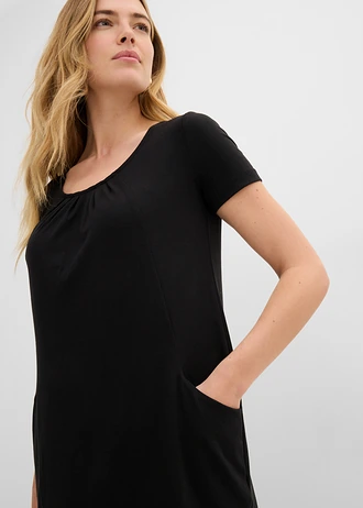 Longshirt met viscose • zwart • bonprix online shop