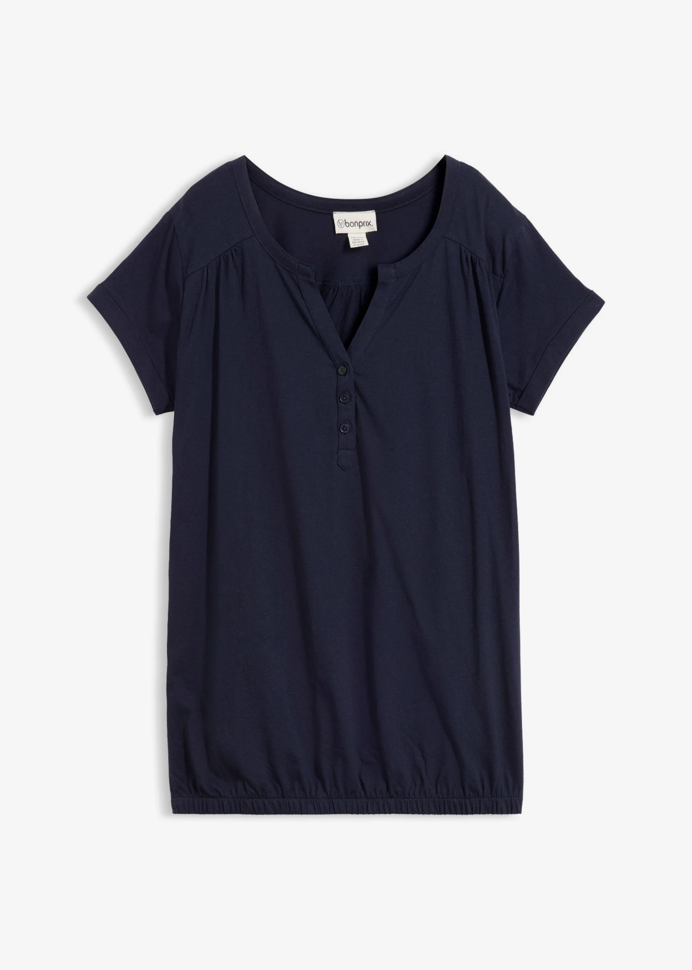 Katoenen shirt, korte mouw • donkerblauw • bonprix online shop