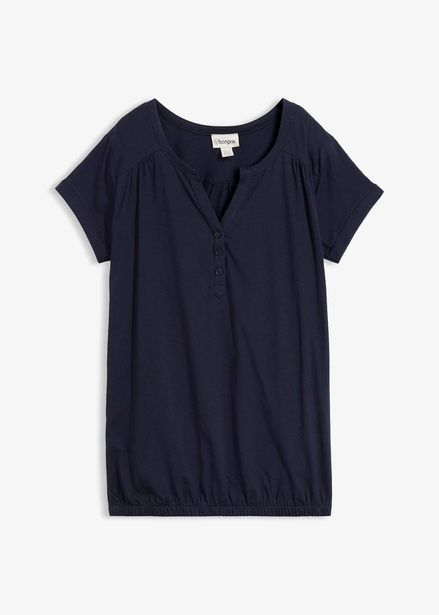 Katoenen shirt, korte mouw • donkerblauw • bonprix online shop