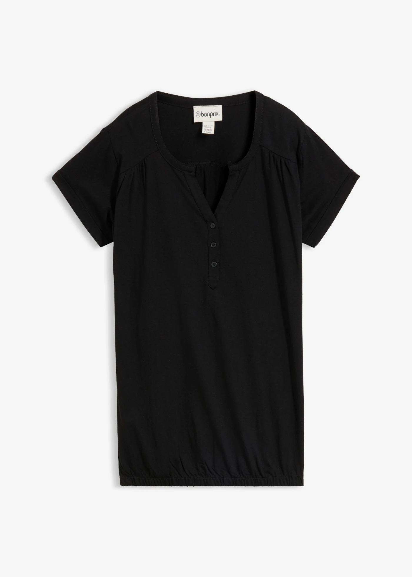 Katoenen shirt, korte mouw • zwart • bonprix online shop