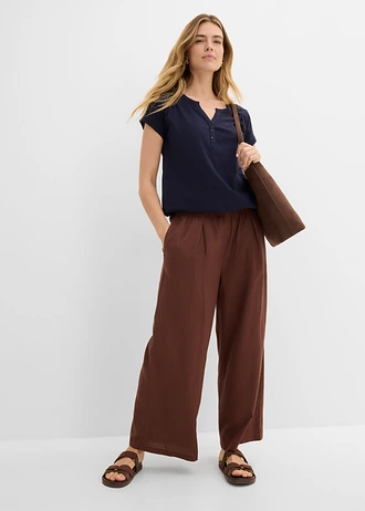 Katoenen shirt, korte mouw • donkerblauw • bonprix online shop