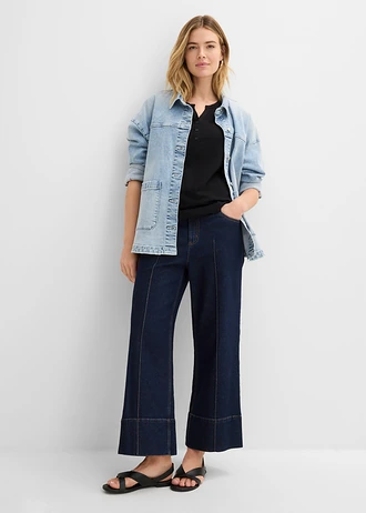 Katoenen shirt, korte mouw • zwart • bonprix online shop