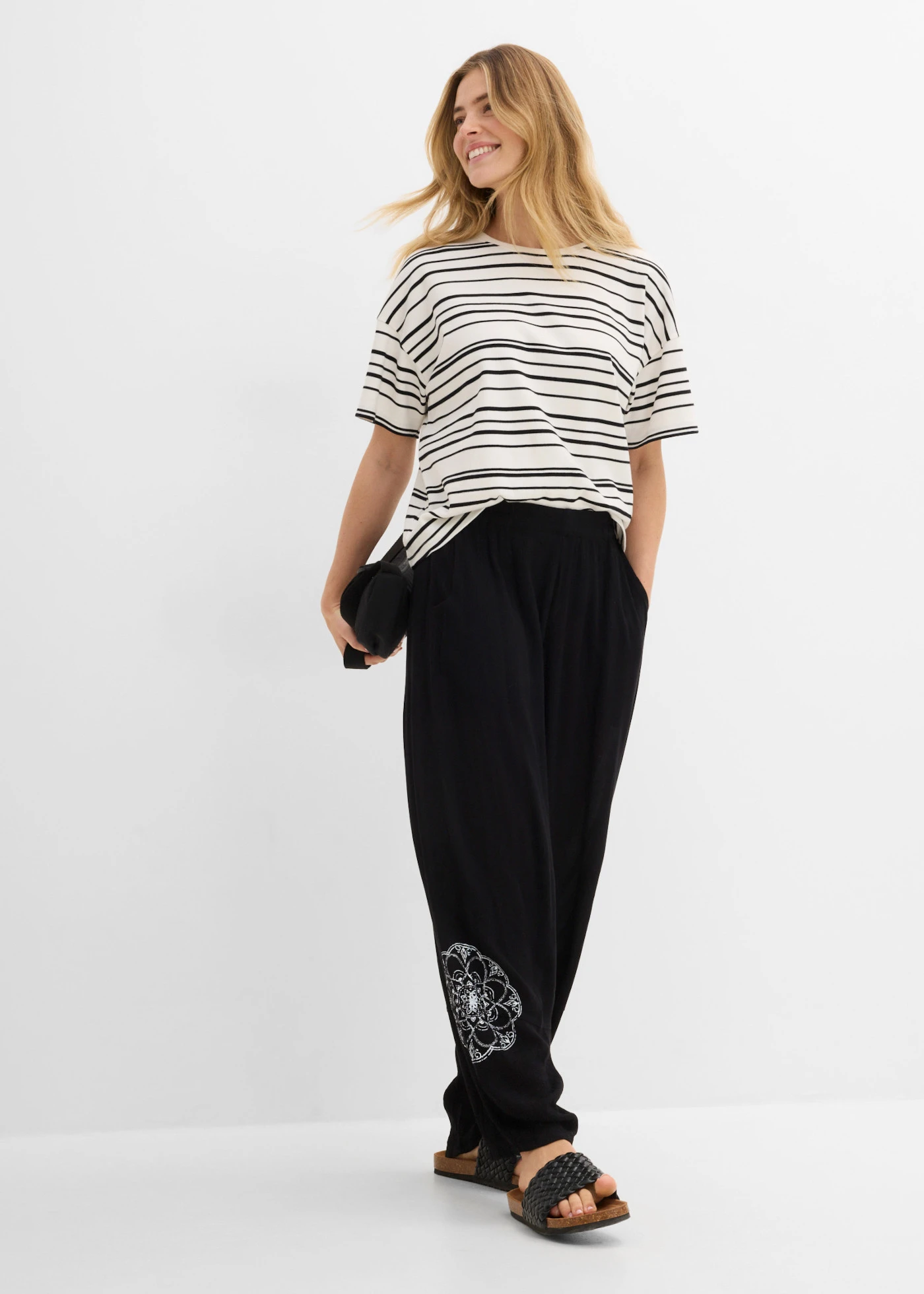 Harembroek van viscose • zwart • bonprix online shop