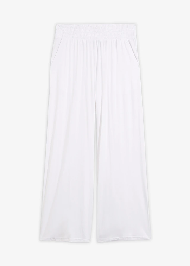 Pantalon fluide en jersey viscose, longueur 7/8