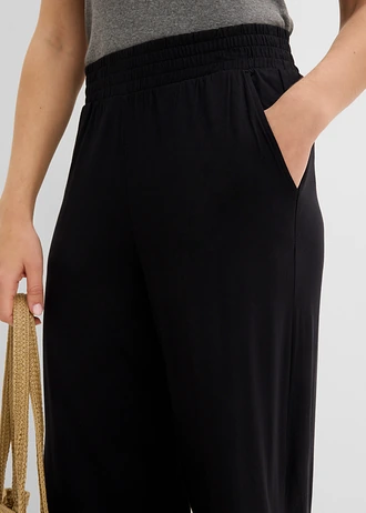 7/8 jersey broek van een soepele viscosemix • zwart • bonprix online shop