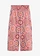 Wijde jersey culotte met brede, gesmokte band, 7/8 lengte, Kleur: avondrood paisley