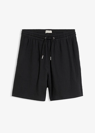 Mousseline short, Kleur: zwart