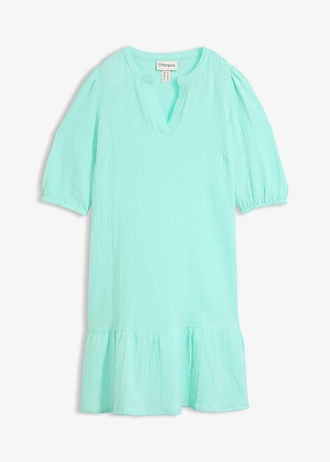 Robe en gaze de coton, Couleur: bleu menthol