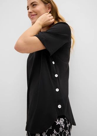 Wijd T-shirt van biologisch katoen • zwart • bonprix online shop