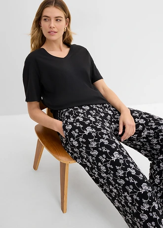 Wijd T-shirt van biologisch katoen • zwart • bonprix online shop