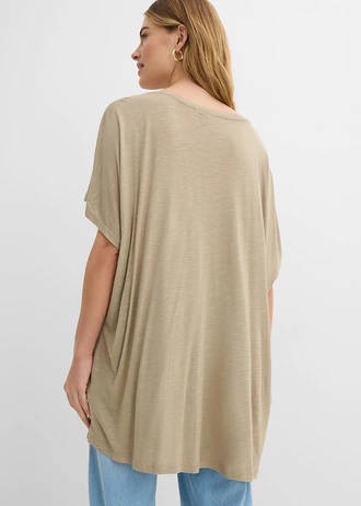 T-shirt van soepele viscose • new kaki • bonprix online shop