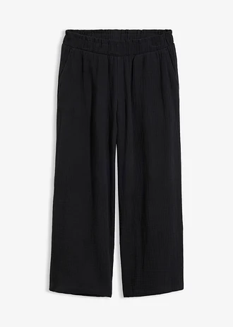 Pantaloni culotte din muselină de bumbac