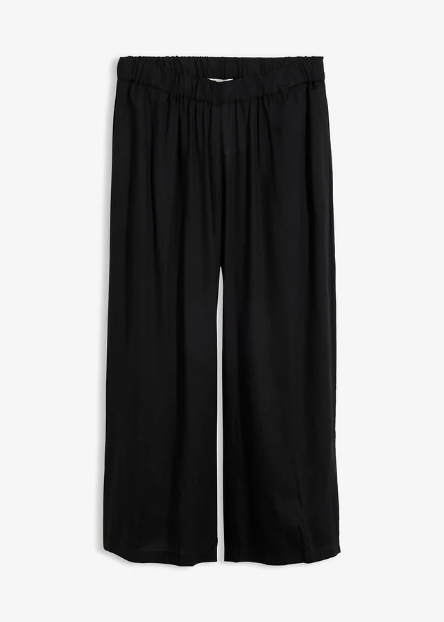 Pantaloni culotte largi din viscoză fluidă