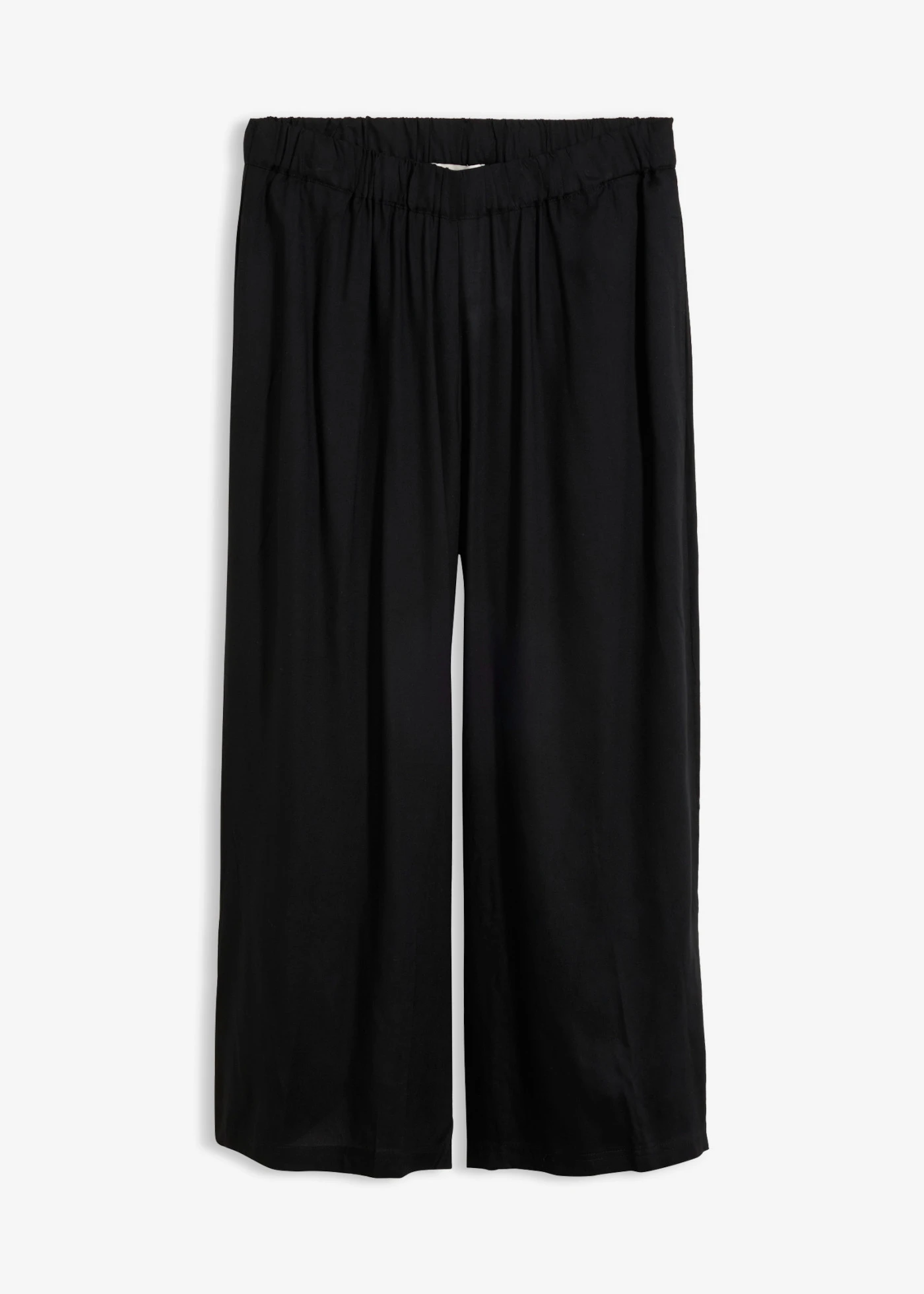Bő Culotte nadrág puha viszkózból • fekete • bonprix áruház