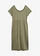 Robe midi 100% coton, Couleur: olive