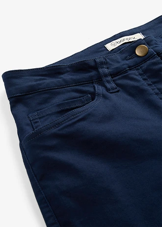 Mid waist jeans met comfortband, straight • donkerblauw • bonprix online shop