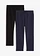Lot de 2 leggings corsaire, Couleur: bleu foncé+noir