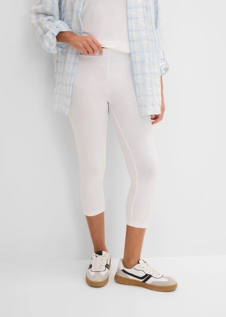 Lot de 2 leggings corsaire, Couleur: blanc + noir