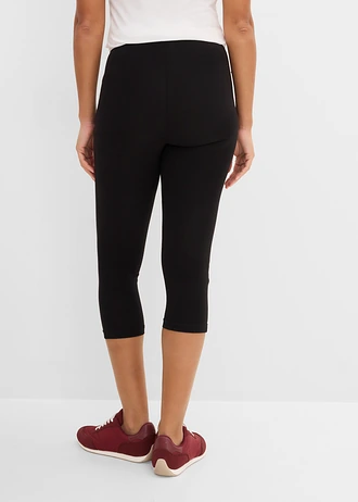 Sztreccs capri-legging (2 db-os csomag), szín: fekete