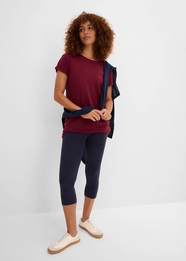 Caprilegging (set van 2) donkerblauw+zwart