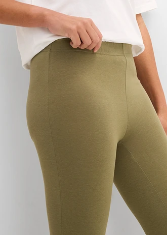 Slim fit capri legging (set van 2) • olijfgroen+zwart • bonprix online shop