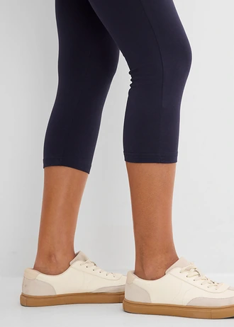 Lot de 2 leggings corsaire • bleu foncé+noir • Boutique bonprix