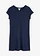 Robe en jersey 100% coton, Couleur: bleu foncé