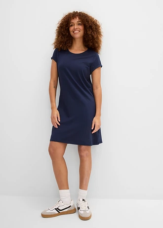 Overhemdjurk van puur biologisch katoen • donkerblauw • bonprix online shop