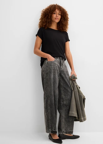 Boxy shirt • zwart • bonprix online shop