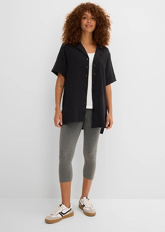 Lot de 2 leggings corsaires, Couleur: gris-noir