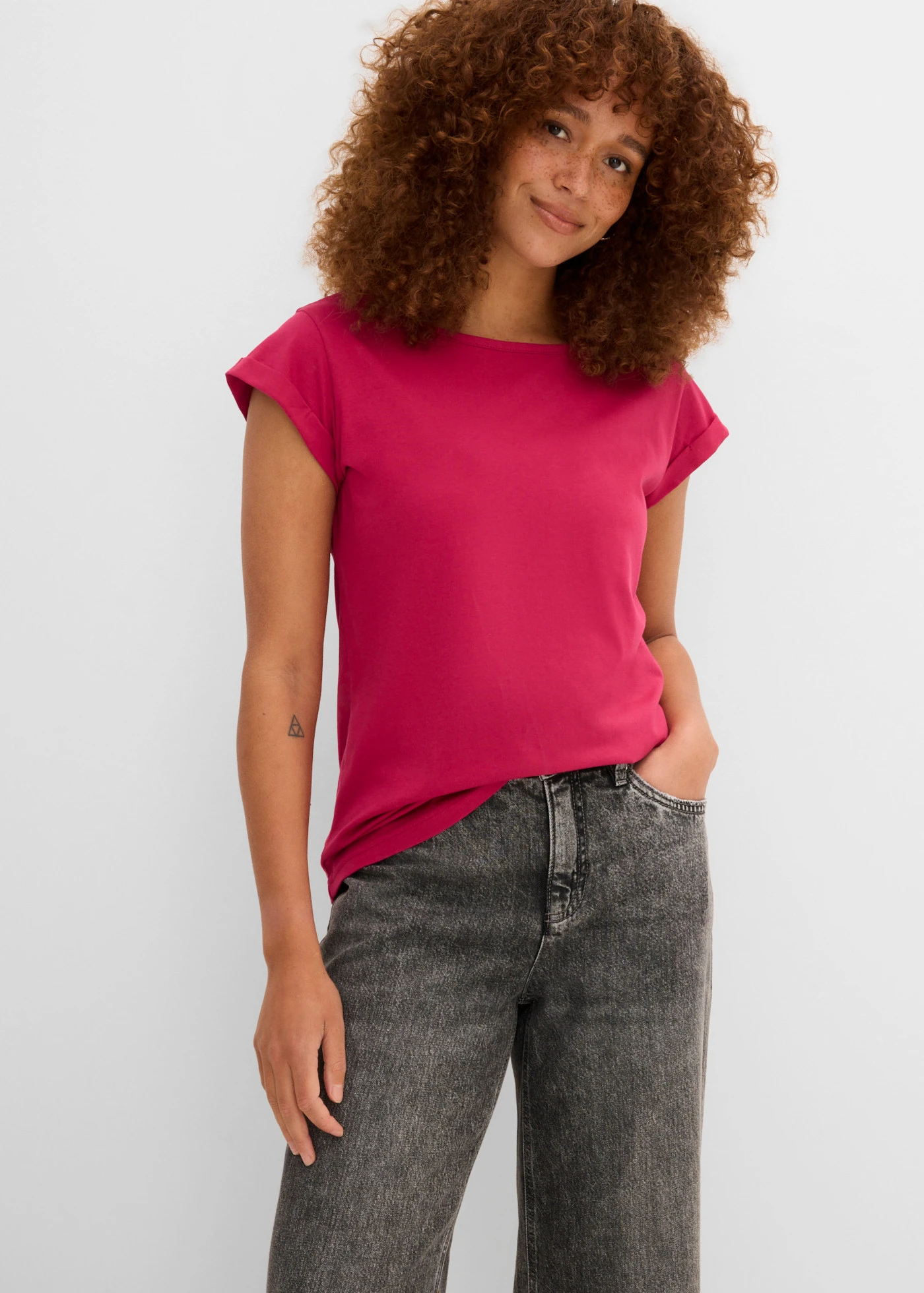 Bavlnené tričko z čistej bavlny • bobuľovo červená • obchod bonprix