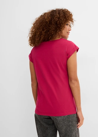 T-shirt van puur katoen • bessenrood • bonprix online shop