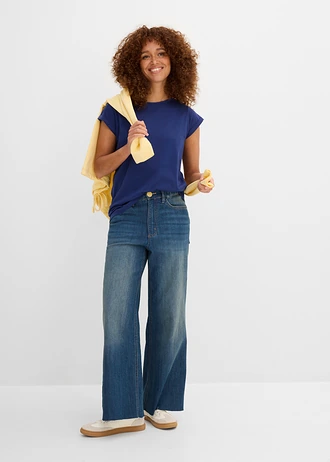 T-shirt van puur katoen • middernachtblauw • bonprix online shop